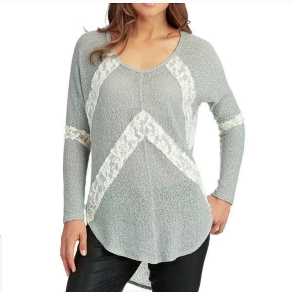 We the Free Flying V Hacci top sz XS